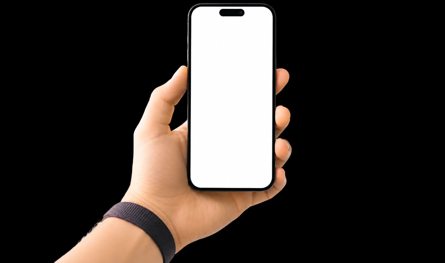 A hand holding a phone showing the Glome app